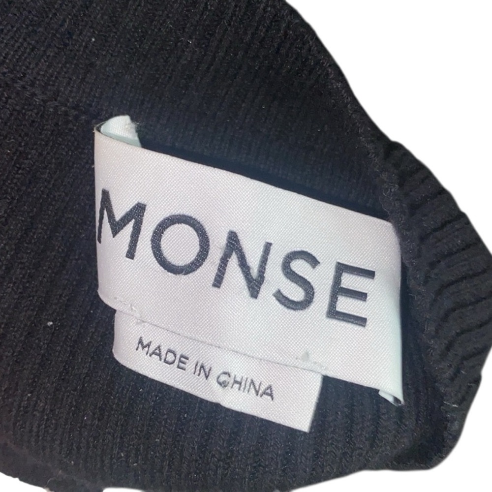 Monse Black Halter Lace Front Neck Knit Crop Top Size Small - Picture 6 of 6